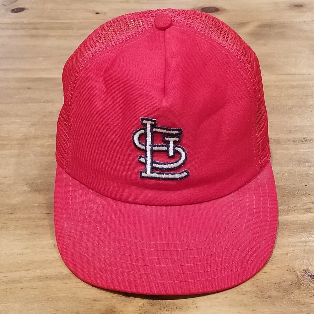 Vintage St. Louis Cardinals Hat Snapback Red Trucker Mesh Back 80s MLB One Size